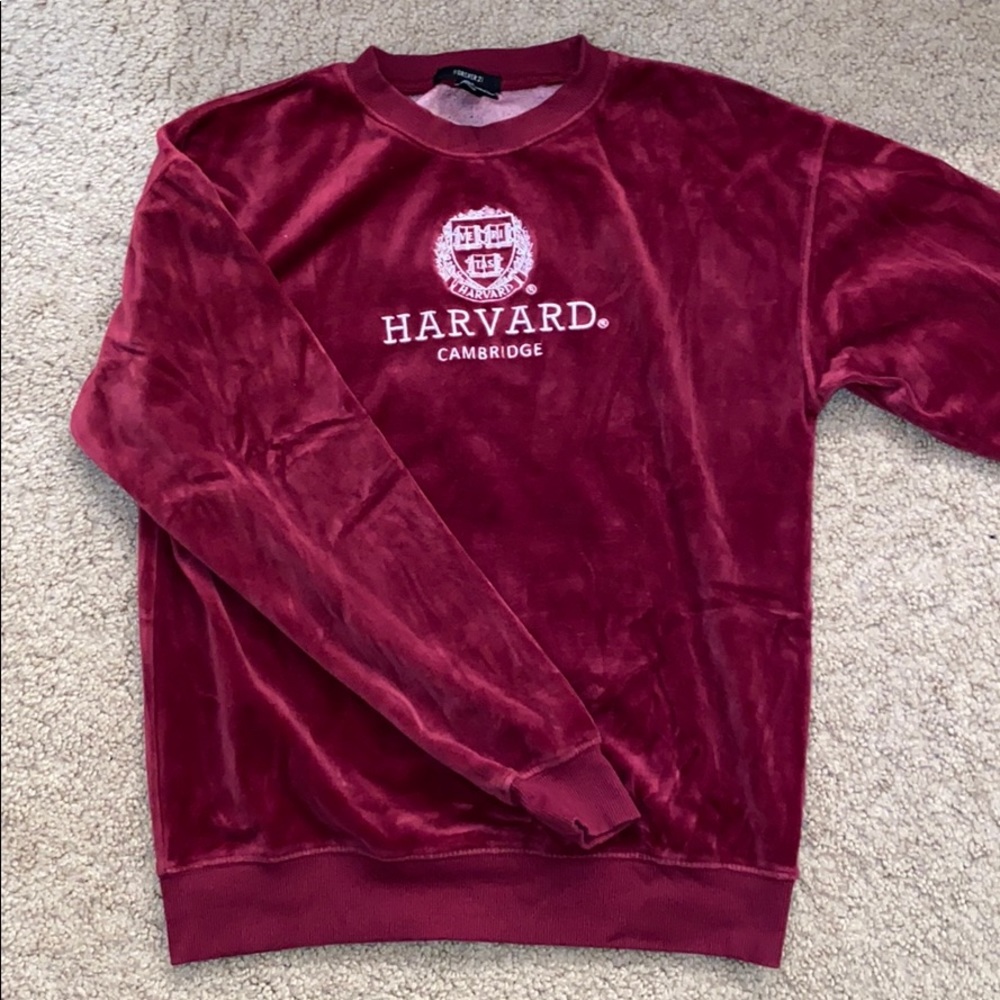 Harvard velvet crewneck